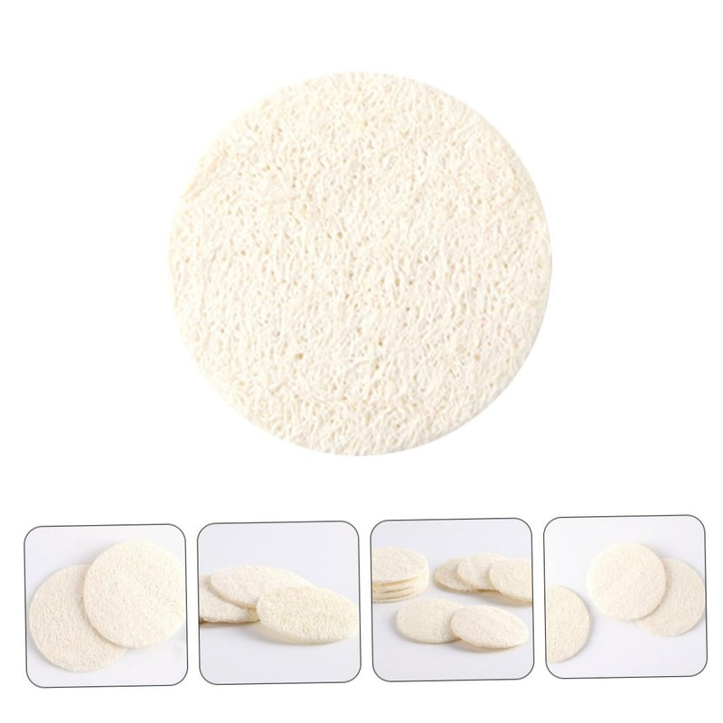 VICASKY Natural Face Exfoliating Pads 15 Pack Loofah Makeup Remover