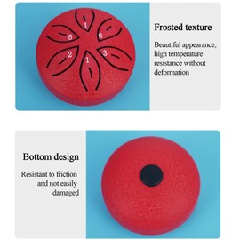 Steel Tongue Drum- 3 Inch 6 Notes Rain Drum for Garden, Waterproof Rain Drum for Outside When It Rains, Mini Hand Yard Rhythm Rain Drum for Outdoor Garden Symphony (Red)
