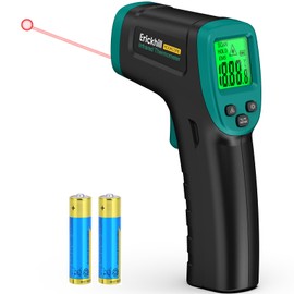 ERICKHILL Infrared Thermometer -50℃~600℃ Adjustable Emissivity Non-Contact Laser Thermometer Gun LCD Backlit Digital Display -Compact Size for Vehicle Repair/Cooking/BBQ/Freezer/Food, Dark Green