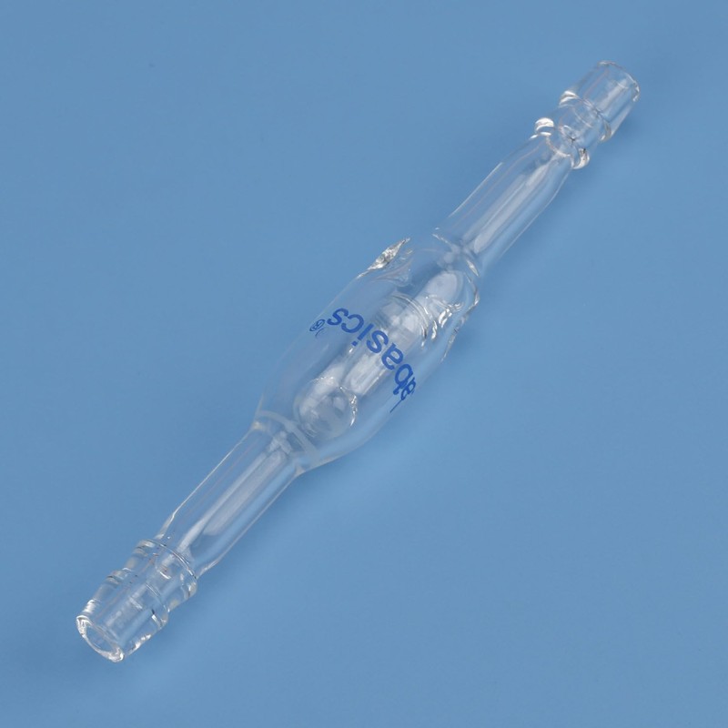 Labasics Glass Check Valve, Borosilicate Glass Check Valve with Dual