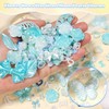 350 Pcs Junk Case Charms Blue 3D Resin ABS Rose