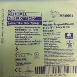 KERLIX 10 Kendall KERLIX AMD Antimicrobial Super Sponges Med. 2 Packages 6665