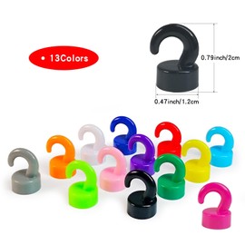 JINGZHAN Small Magnetic Hooks for Hanging 20 Pack Magnetic Push Pin,White Mini Magnetic Hooks