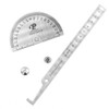 0-180 Degree Angle Ruler Carpenter Woodworking Tool Stainless Steel 100mm