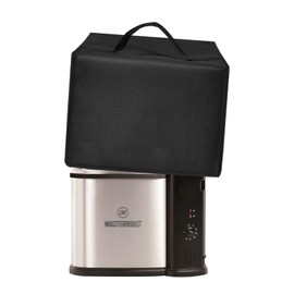 Dust Cover Heat-Resistant Heavy Duty Nylon Waterproof Cover Compatible with Masterbuilt 10 Liter XL MB20012420 Electric Fryer Boiler and Steamer (Black)