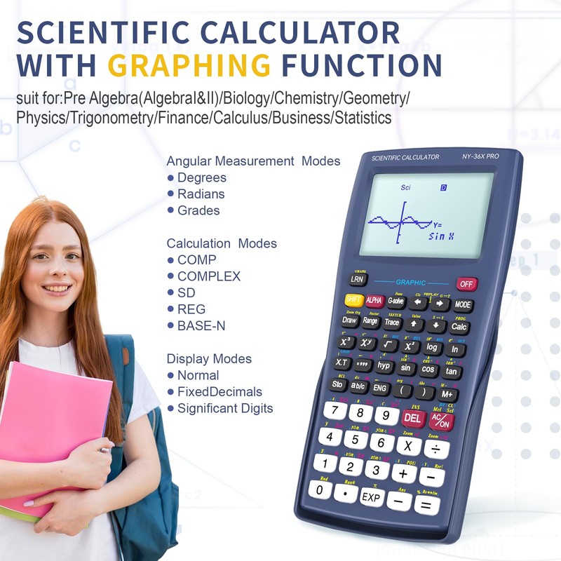 Scientific Calculator with Graphing Function, NEWYES 36X Pro Graphic Science