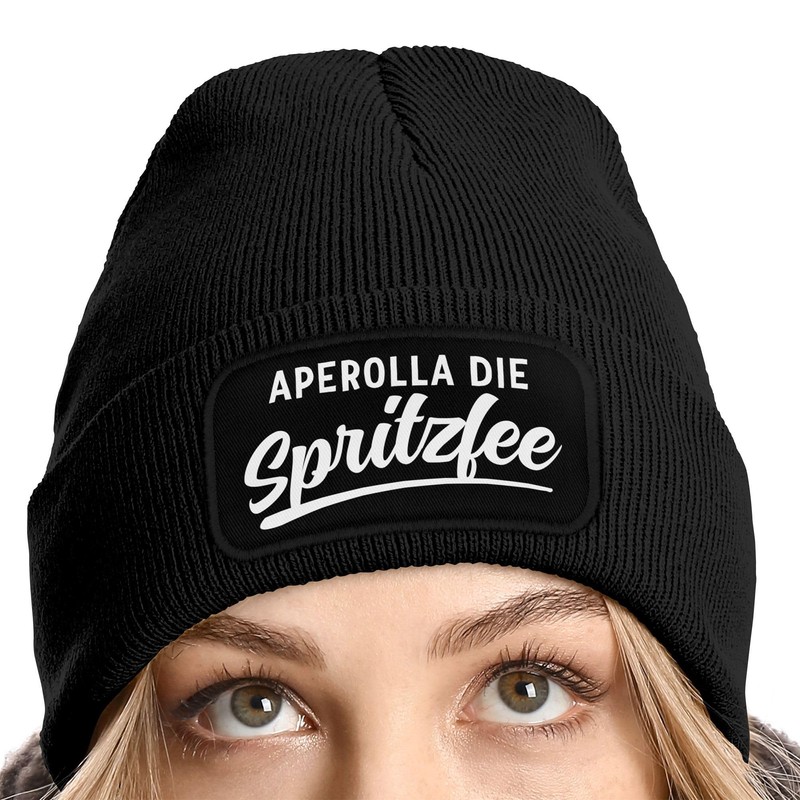 MoonWorks® Women's Beanie with Patch They See Me Aperollin Knitted