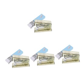 Operitacx 4 Sets Cute Plastic Stapler Portable Desk Stapler for Office Aesthetic Design Sturdy for Long-Term Use