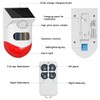 EverNary Solar Strobe Alarm Light with Motion Sensor Siren Outdoor