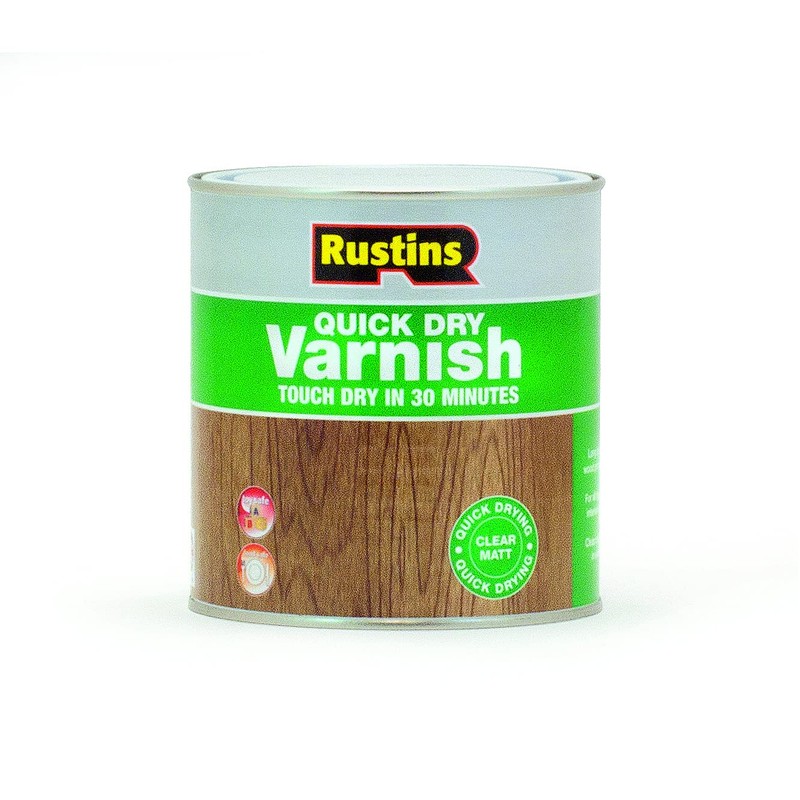Rustins Quick Dry Varnish 1L - Touch Dry in 30
