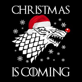 Game of Thrones Pocket Watch Stark Family Dire-Wolf Crest Winter is Coming Bronze Pocket Watch Quartz Wolf Pendent Necklace Men Kids Xmas Gift - 1.8" Dial