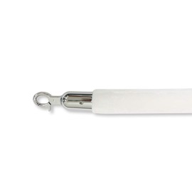 Decorative Rope Safety Queue Stanchion Barrier Rope (72" Velvet White Mirror)
