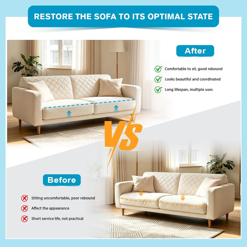 Upholstery Foam 26"x26" – 6“ Thick Couch Cushion Replacement, Cut