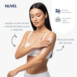 Nuvel Crema Corporal e Hidratante Facial con Miel y Avena, 750 ml | Crema Hidratante para Piel Normal y Seca, Uso Diario, Suaviza y Nutre la Piel