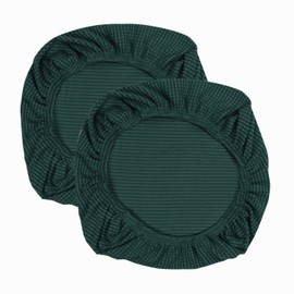 Yikko Elastic Stretch Spandex Chair Seat Covers Protective Covers Washable Fit for Office Chairs, Dining Room Chairs, Bar Wedding Party Decor (2, Dark Green)