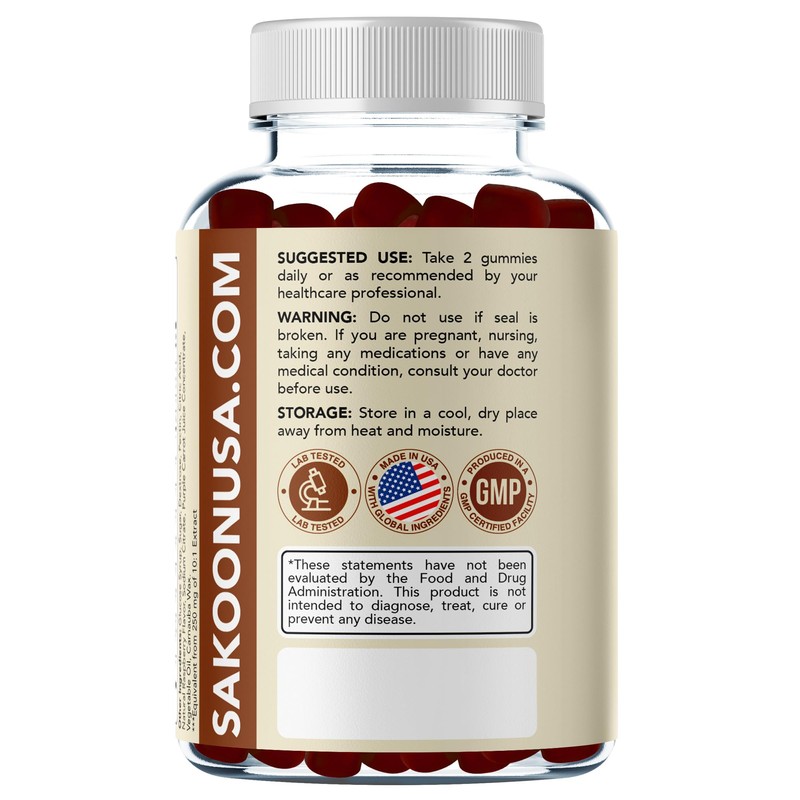 Sakoon nutrition Lions Mane Mushroom Gummies with Turkey Tail, Reishi