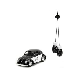 Punch Buggy 1:32 Scale 1959 Volkswagen Beetle Die-cast Car with Mini Gloves Accessory (Black), Toys for Kids and Adults