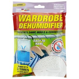 x12 Disposable Wardrobe Dehumidifier Hanging Bags - Specially Designed to Remove Moisture from Wardrobes - Absorbs Damp, Moisture & Condensation Fast & Effectively (Citrus)