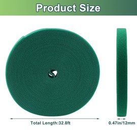 Jiozermi 1 Roll Plant Ties,Garden Tape for Plants, Plant Tape for Climbing Plant,Reusable Adjustable Plant Support Belt for Flowers, Tomatoes, Vines, 32.8 ft x 0.47 Inch, Green