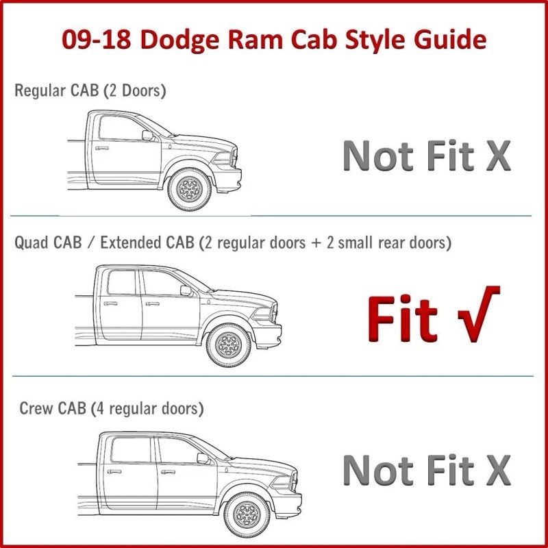 Unbranded 19-25 Dodge Ram 1500 fit Quad Cab Running Board