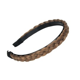 aHariBeauty New Headband Synthetic Hair Headband Braid Braided With Teeth Hair Band Accessories For Women Girl Wide 1 Cm (Caramel Blonde #8/22/27)