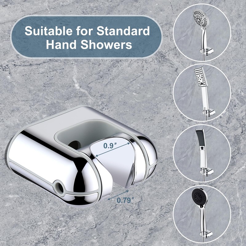 BRIGHT SHOWERS Shower Head Holder Wall Mount, Adjustable Handheld Shower