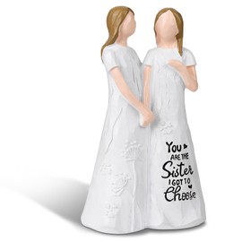 CNSJ Sister Figurines Sister Gifts for Best Friends Women You're The Sister I Got to Choose Bestie Friendship Gift for Sisters from Sister, Sculpted Hand-Painted Figure for Sister