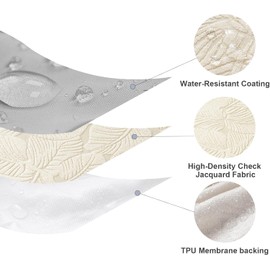 YUEANG Waterproof Chair Seat Cover for Dining Room-Stretchy Washable Chair Seat Covers Set of 6-Kitchen Chair Seat Slipcovers Protector for Home Restaurant Banquet (Beige,Large)