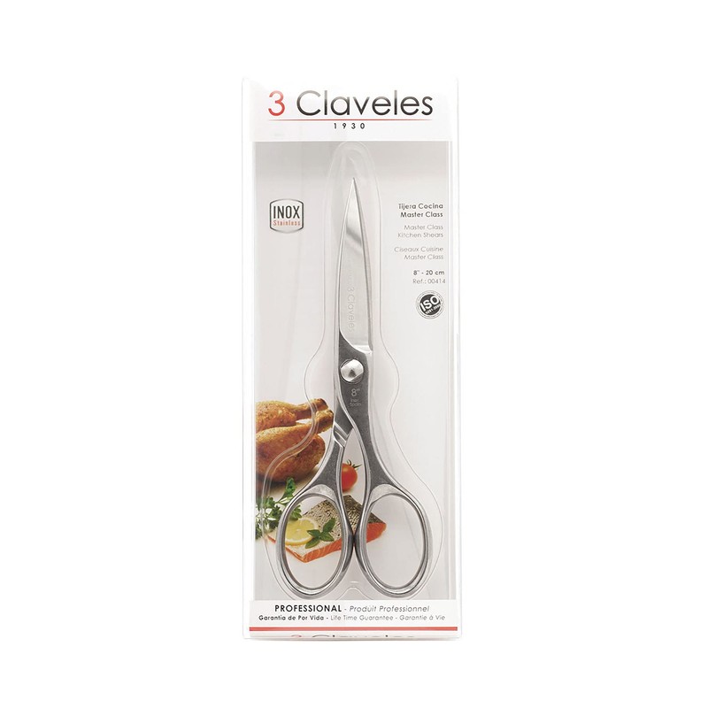 3 Claveles Juliet Scissors Stainless Steel Shiny Centimeter