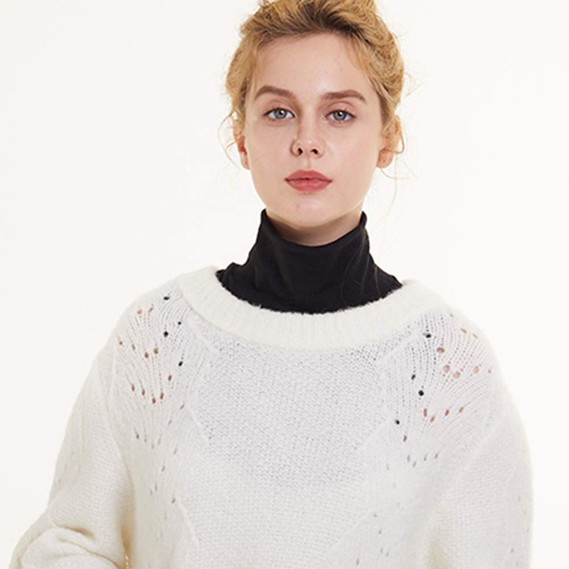 Turtleneck Dickies Women, Fake Turtleneck Half Mock Turtlenecks Dickies, Black