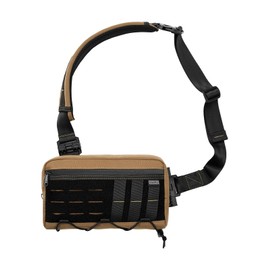 TACTICAL_GEEK Cache L3 EDC Lightweight Sling Bag Chest Crossbody Bag for Men Women Compact Bum Bag Adjustable Shoulder Bag Shoulder Bag Chest Bag for Travel School Hiking, 1000d coyote tan, Utility