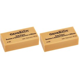 General Pencil 136EBP Artist Gum Eraser- (2 Pack)
