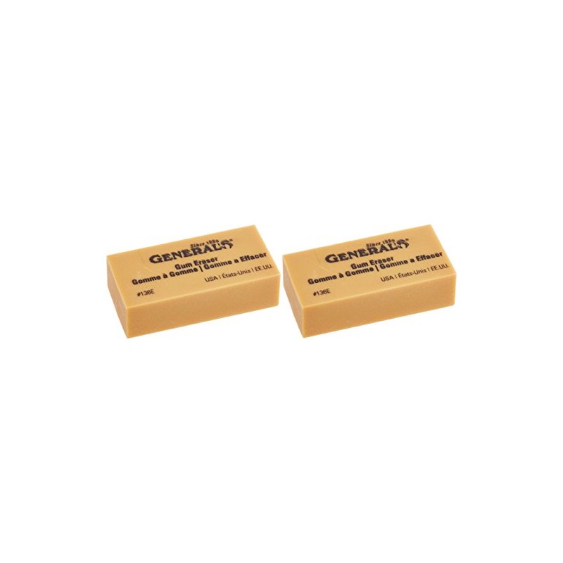General Pencil 136EBP Artist Gum Eraser- (2 Pack)