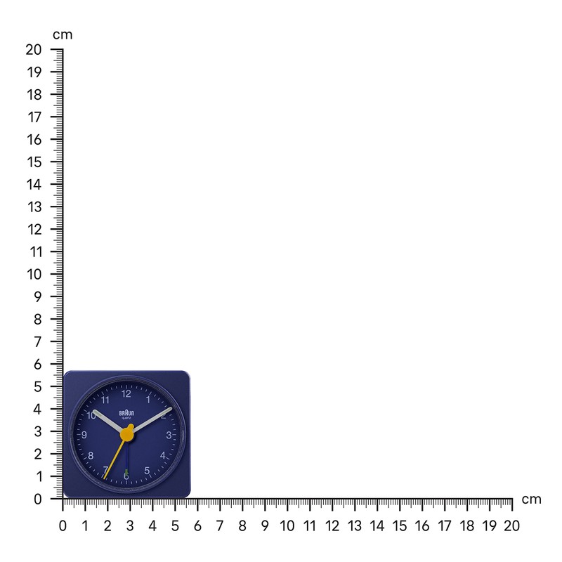 Braun Classic Travel Analogue Clock, Compact, Quiet Quartz Movement, Crescendo