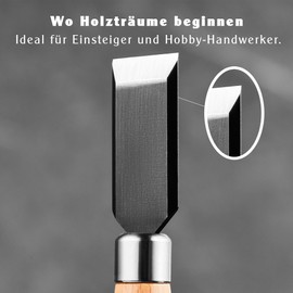 HOLZHELD - 6 Piece Woodworking Chisel Set for Hobby Craftsmen High Quality Japanese Steel for Woodworking