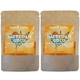 Suneli Valley Culinary Marigold | Georgian Imeretian Saffron (Tagetes Patula) | Kviteli Kvavili 2 oz | 2-Pack