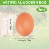 Omevett 6pcs Fake Chicken Eggs Wooden Eggs for Crafts Arts