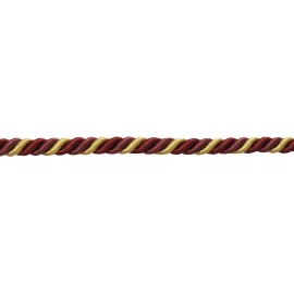 DÉCOPRO Wine Gold Lt Green 5/16" Decorative Rope Cord Autumn Leaves [By The Yard]
