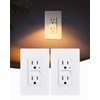 SURAIELEC 15AMP Outlet with Nightlight, Dusk to Dawn Guide Light,