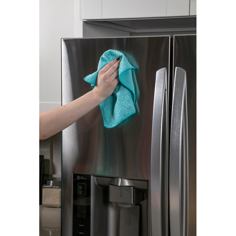 EvriHome Microfiber Cleaning Cloths, Attract Dust Like a Magnet, Embossed