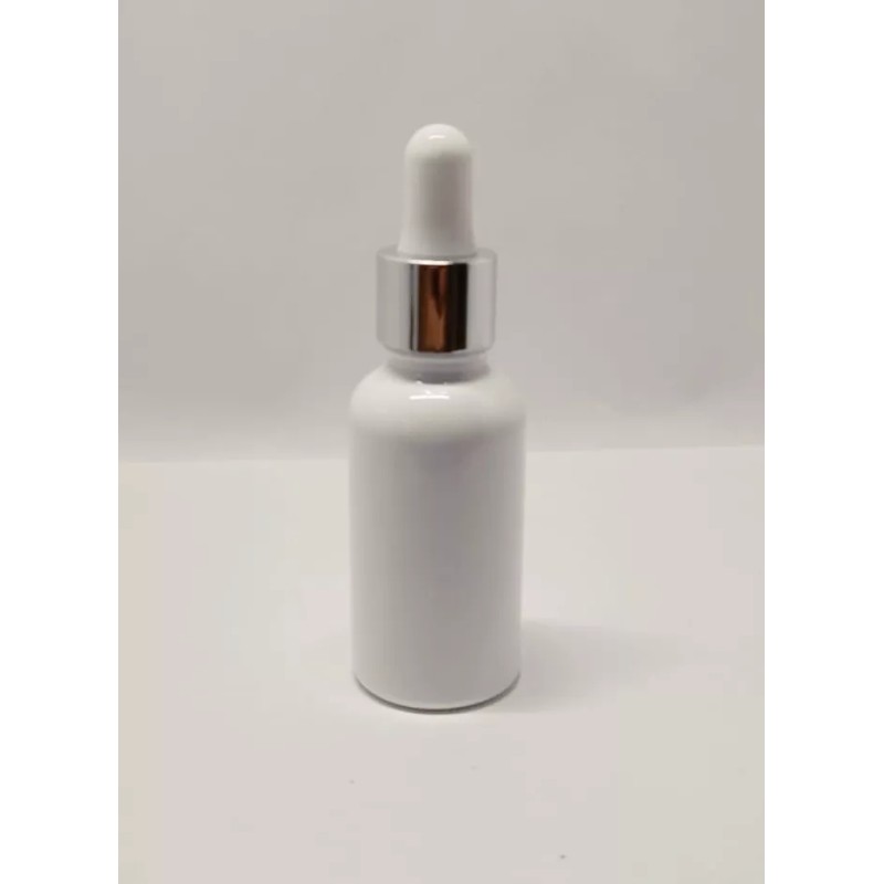Meliars Gotero 30 Ml Frasco Blanco Con Bulbo Plata Blanco
