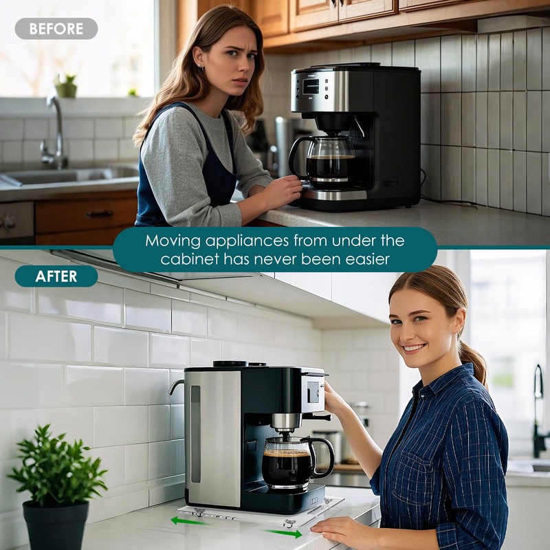HAYVAN Acrylic Sliding Tray for Coffee Maker & Heavy Kitchen
