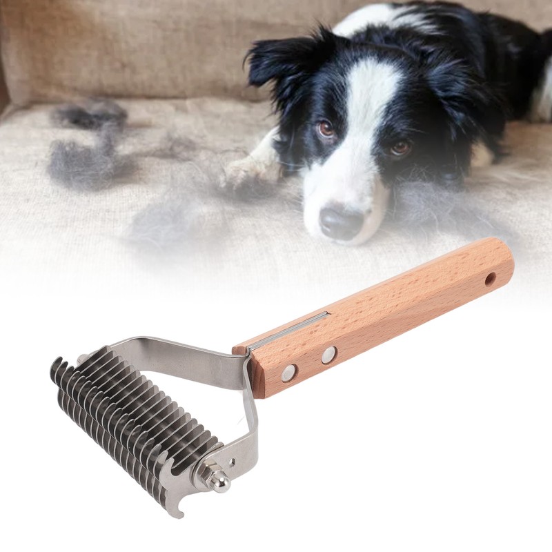 Pet Dematting Comb Double Sided Shedding Brush Stainless Steel Pet