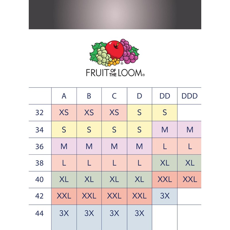 Fruit of the Loom - Brasier Deportivo de algodón con