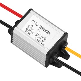 Xdingjiala 12V to 4.2V DC Converter 24V to 4.2V Voltage Converter IP67 Waterproof 8-30V to 4.2V 3A 12.6W Buck Converter for Robotics, Motor, Automotive, LED