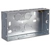 Merriway BH04062 35mm (1.3/8 inch) Depth Double 2-Gang Metal Flush