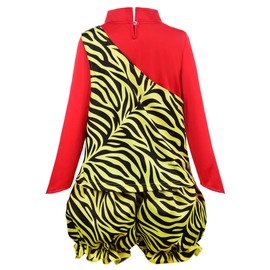 ReliBeauty Setsubun Kids Cosplay Set - Demon Pants, Demon Horns, Headband, Red Ogre Costume, Event, Halloween, Tiger, Year of the Tiger, Tiger Pattern, Yellow, Dress-up, 5-Piece Set, Size 120