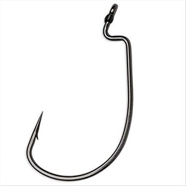 VMC, Heavy Duty Wide Gap Hook, 4/0 Hook Size, Black/Nickel, Package of 5 (HDWG#4/0BNPP)