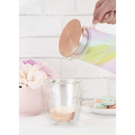 Pinky Up Charlie Iridescent Glass Iced Tea Carafe, One size, Clear