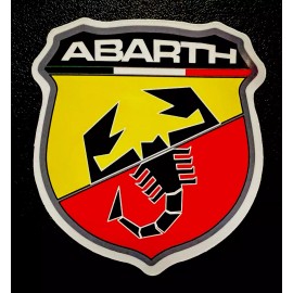 Own ABARTH 500 Fiat Sticker. Glossy Finish Approx Size 2-5/8”X 2-5/8”  Self Adhesive